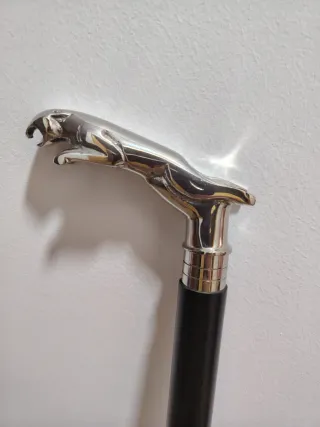 Bastón de lujo con cabeza de jaguar