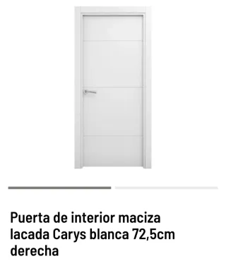 Puerta de interior maciza blanca