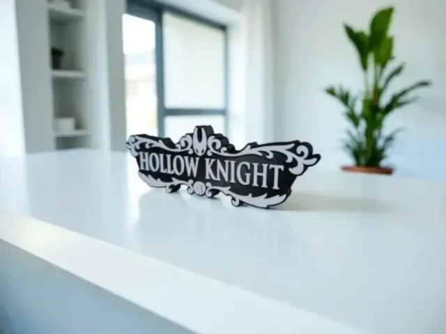 Logo 3D Hollow Knight decoración gamer