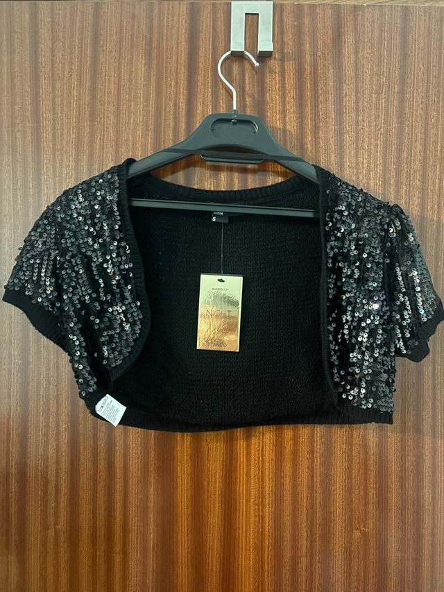 Bolero lentejuelas negro talla S