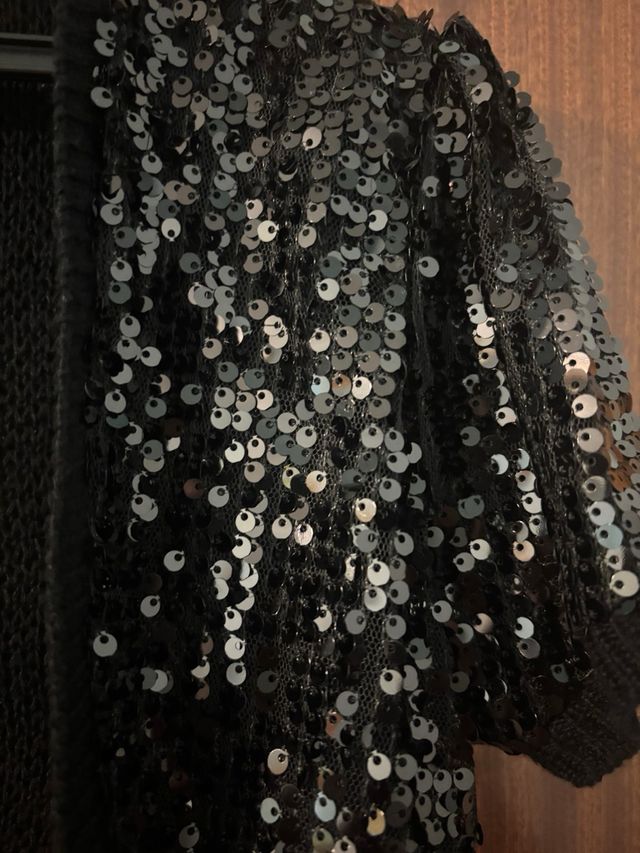 Bolero lentejuelas negro talla S