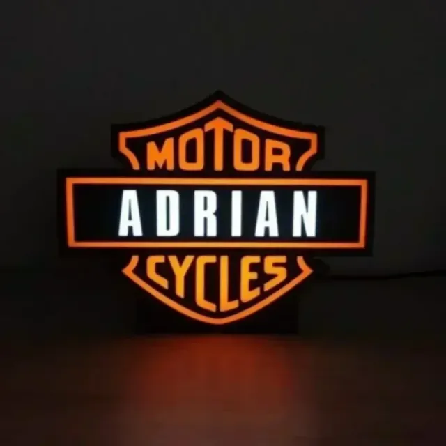 Lámpara Harley Davidson | Nombre Personalizado