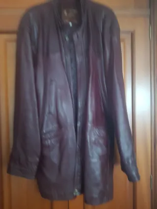 Chaqueta de cuero hombre invierno