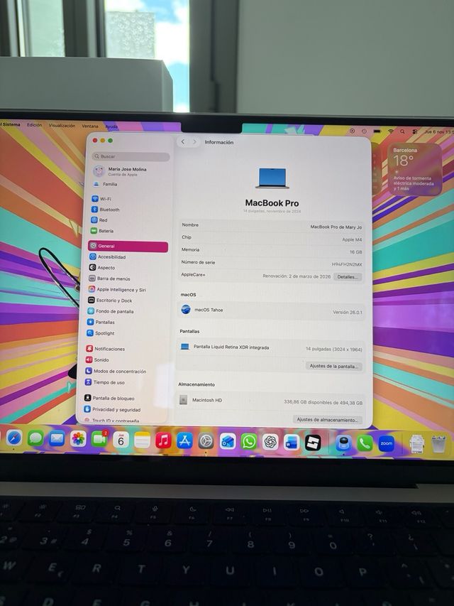 MacBook Pro 14,2” M4 Impecable