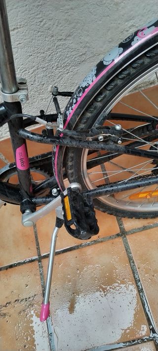 Bicicleta BTWIN niña rosa y negra