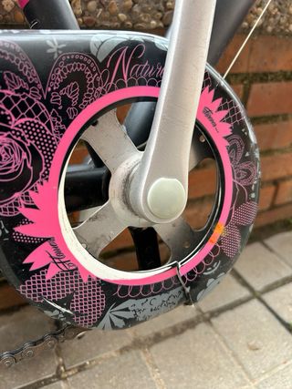 Bicicleta BTWIN niña rosa y negra