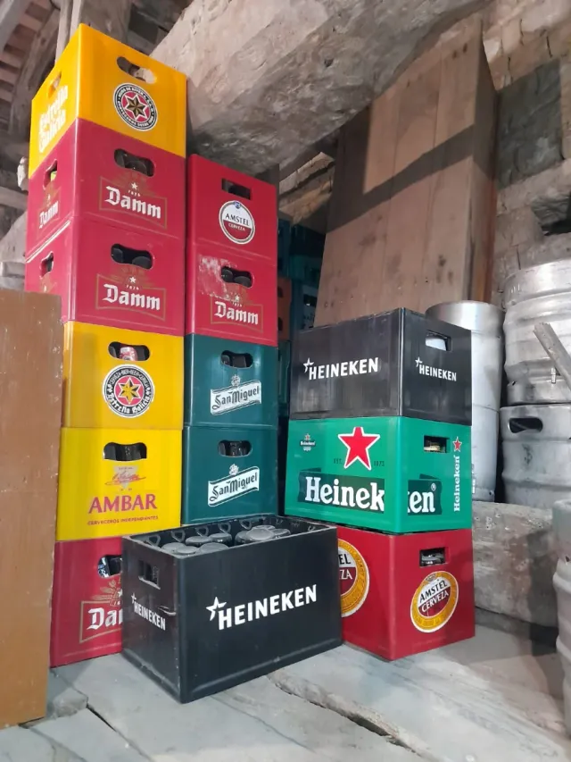 Cajas de plástico para cerveza + botellas