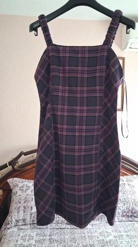 Vestido Pichi Cuadros Morado
