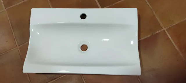 Lavamanos de porcelana blanco