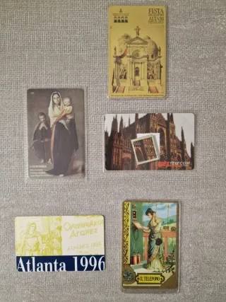 Set 5 schede telefoniche vintage