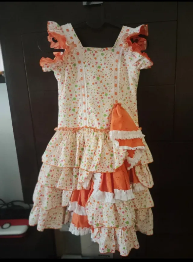 Vestido Flamenca Niña 6-8 Años