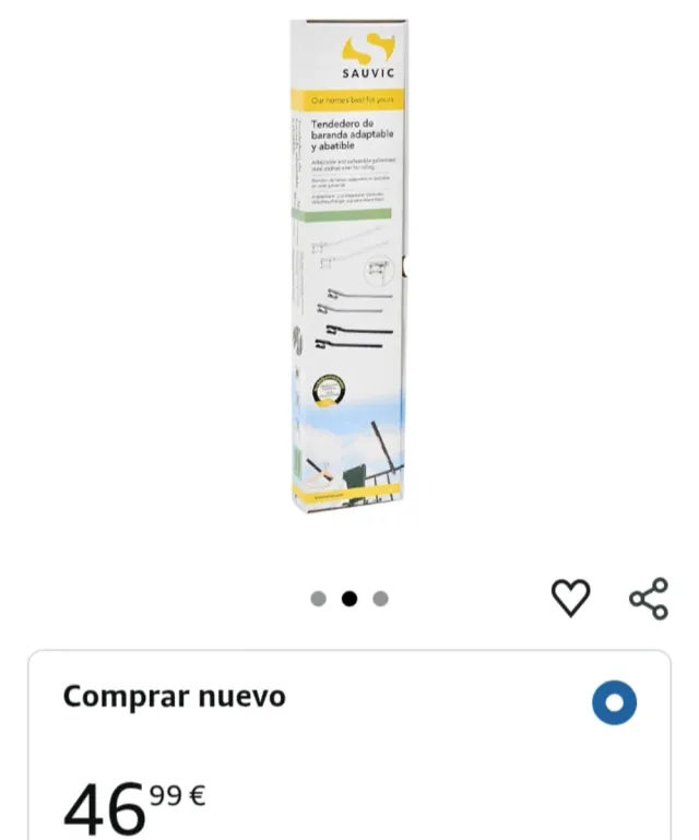 Asta asciugabiancheria Sauvic 89415 Barra Adp Bianco