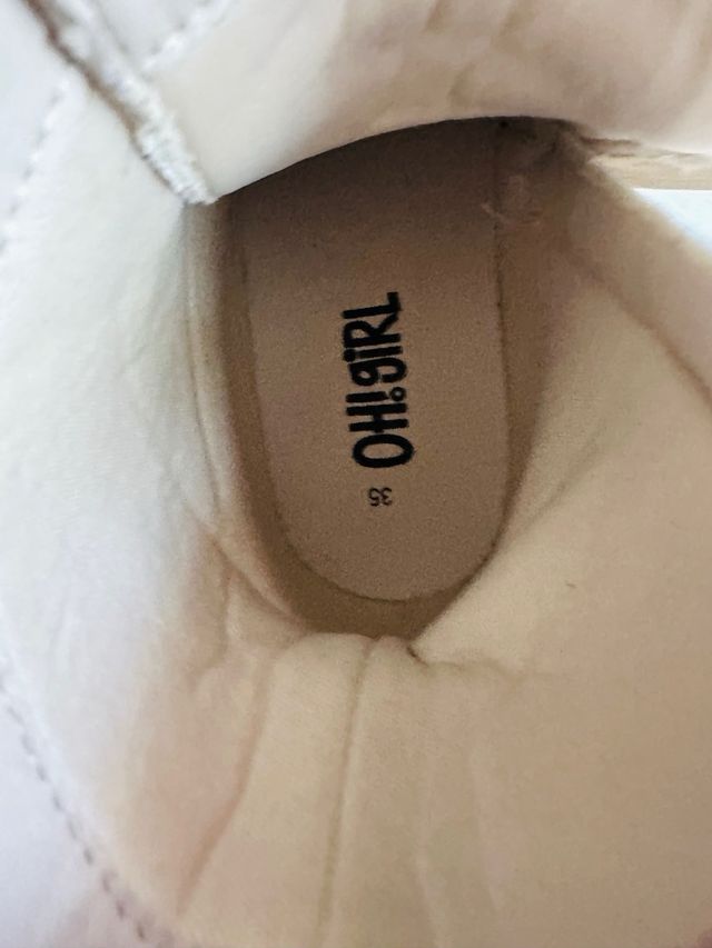 Botines beige talla 35