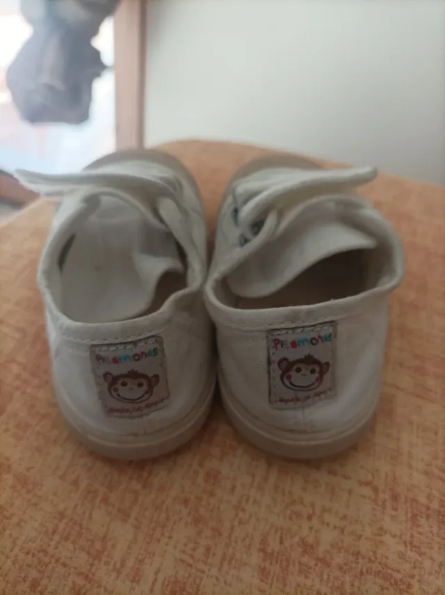 Scarpe bambino Pisamonas velcro bianche