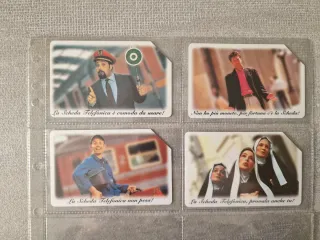 Set 4 schede telefoniche vintage
