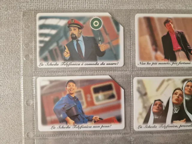 Set 4 schede telefoniche vintage