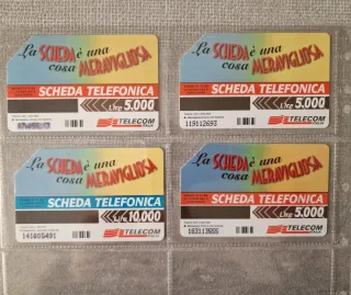 Set 4 schede telefoniche vintage