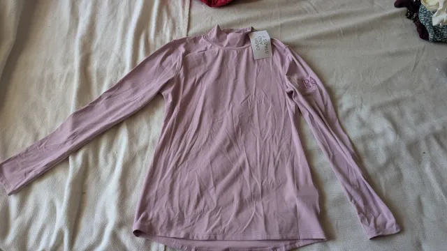 Camiseta deportiva manga larga rosa M