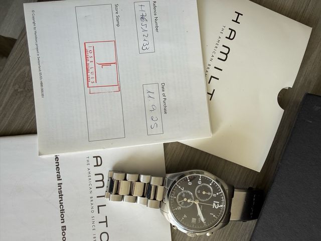 Reloj Hamilton Cronógrafo Negro/Plata