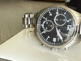 Reloj Hamilton Cronógrafo Negro/Plata