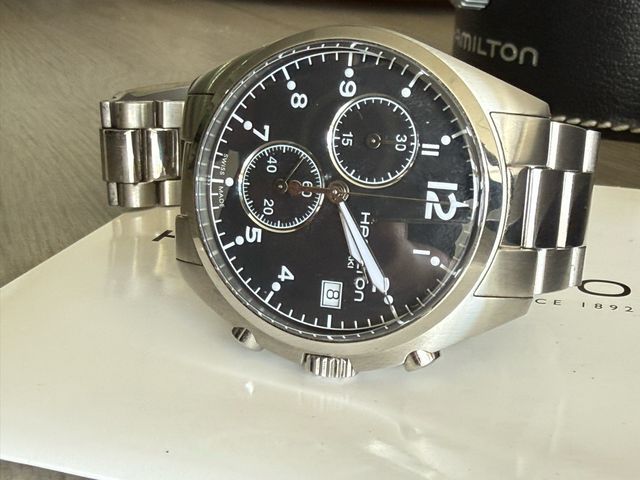 Reloj Hamilton Cronógrafo Negro/Plata