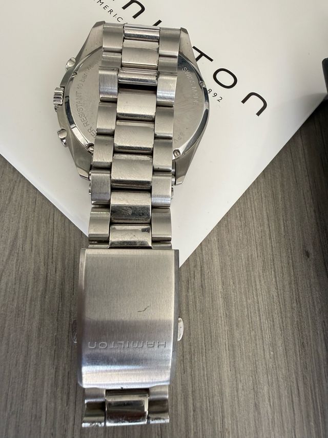 Reloj Hamilton Cronógrafo Negro/Plata