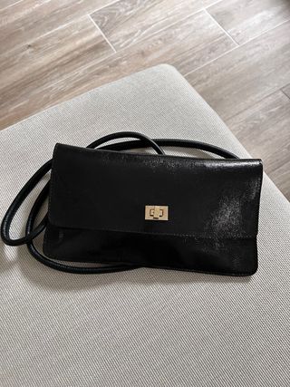 Bolso piel negro bandolera