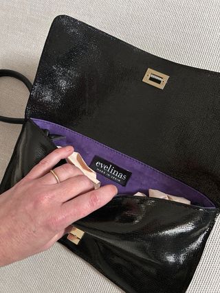 Bolso piel negro bandolera