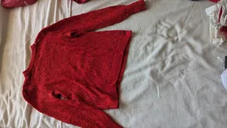 Jersey lana rojo talla S