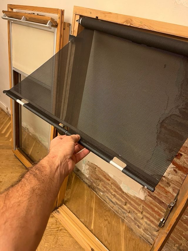 2 Velux GGL 08 3000S con cortinas interior y ext.