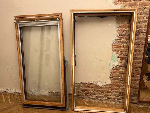 2 Velux GGL 08 3000S con cortinas interior y ext.