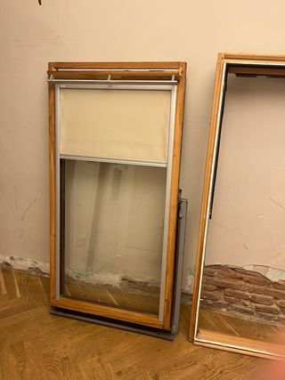 2 Velux GGL 08 3000S con cortinas interior y ext.