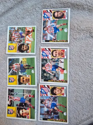 Lote cromos Atlético de Madrid 90s