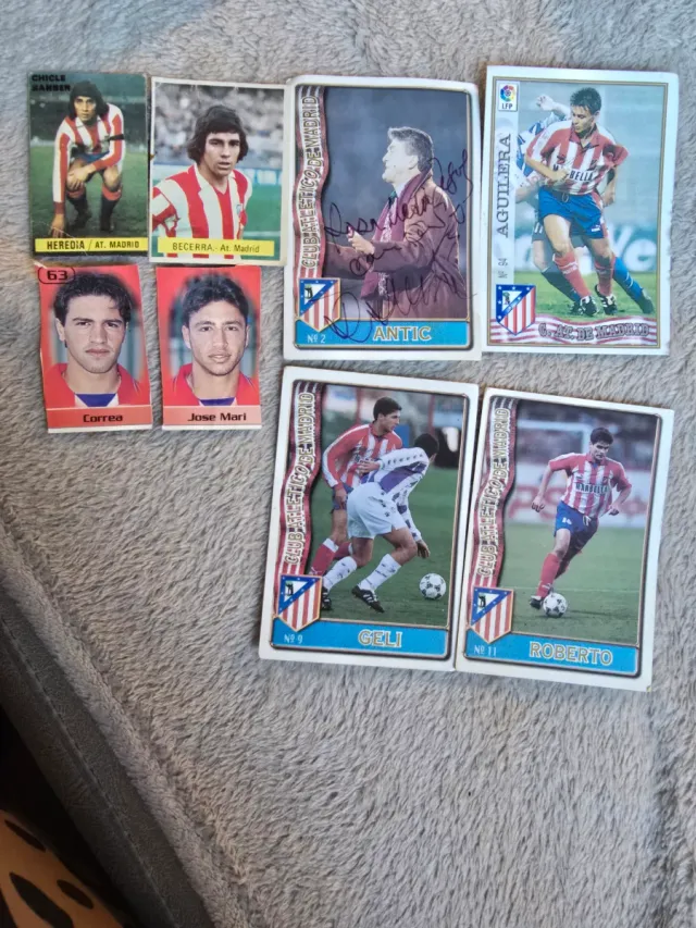 Lote cromos Atlético de Madrid 90s