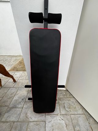 Conjunto pesas 60kg y banco abdominales