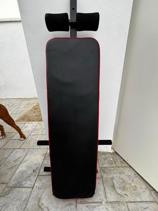 Conjunto pesas 60kg y banco abdominales