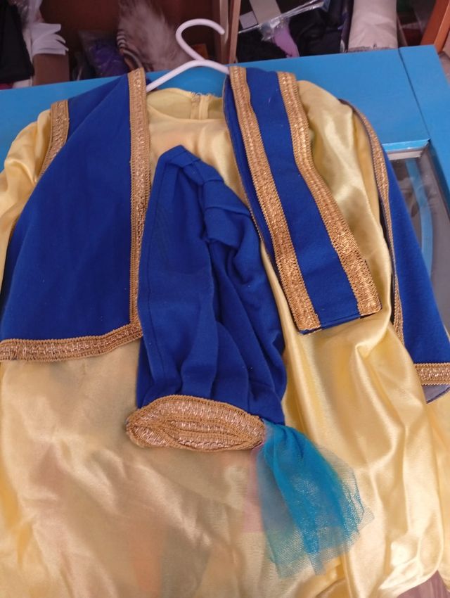 Disfraz Paje Niño Azul y Dorado