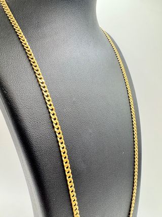 Cadena barbada oro 18k