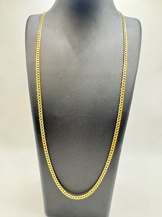 Cadena barbada oro 18k