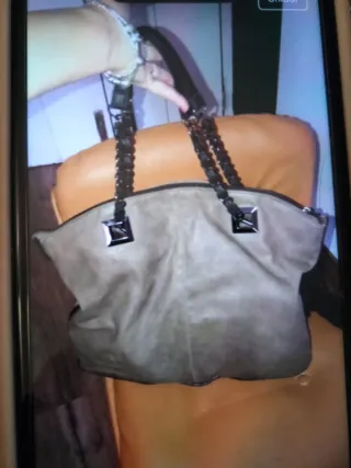 Borsa donna con stampa e catena