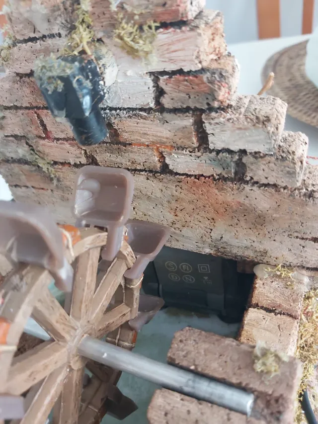 Figura Belén Molino Agua vintage