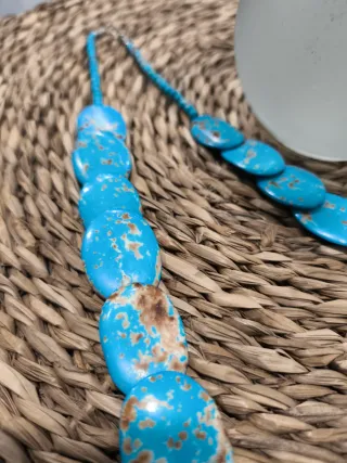 Collar vintage piedras turquesa