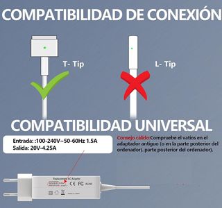 Cargador TIPO-T 45W MacBook Apple