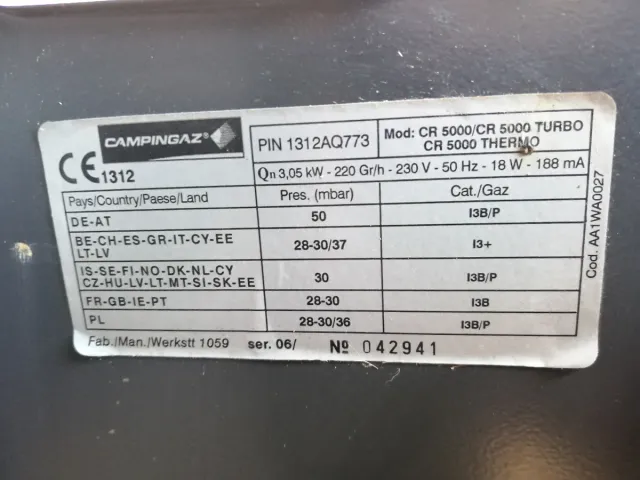 Estufa de Gas CAMPINGAZ Butano Propano