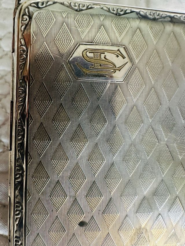 Pitillera Plata Vintage Años 30