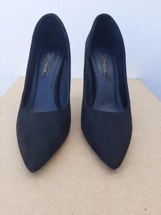 Scarpe con tacco scamosciate nere Primadonna