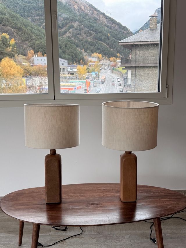 Lámparas madera Zara Home (2 unidades)