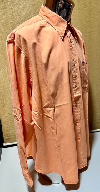 Camisa Faconnable Manga Larga Naranja