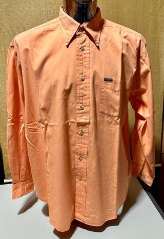 Camisa Faconnable Manga Larga Naranja
