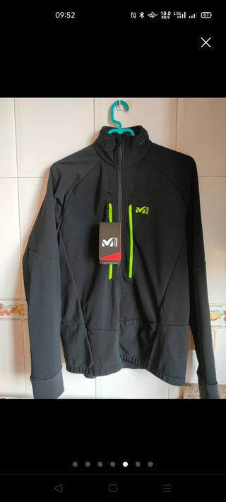 Chaqueta Millet Térmica Impermeable Negra y Verde